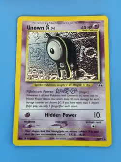 Unown A 14/75 Holo Rare Neo Discovery Pokemon TCG LP - Image 3
