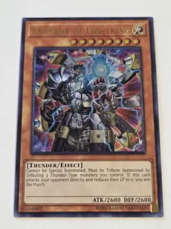 Emperor of Lightning WCPS-EN702 REPLICA World Championship Yugioh Prize Card UTR - Image 1