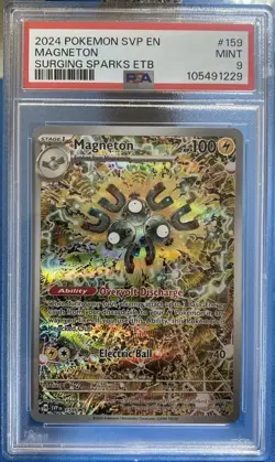 PSA 9 Magneton #159 Pokemon Surging Sparks ETB Black Star Promo - Image 3