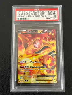 Pokemon Charizard EX Red & Blue Coll. Full Art Promo XY121 PSA 10 Gem Mint - Image 3