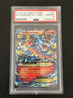 2016 POKEMON P.M. GENERATIONS M CHARIZARD EX HOLO #12 PSA 10 GEM MINT - Image 1