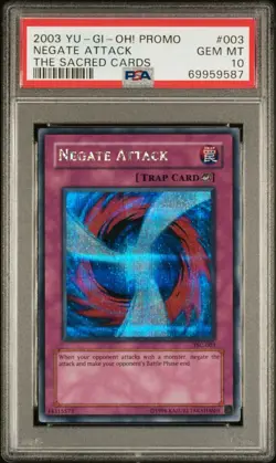 YUGIOH PSA 10 2003 Negate Attack TSC-003 Secret Rare Promo *9587 - Image 1