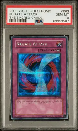 YUGIOH PSA 10 2003 Negate Attack TSC-003 Secret Rare Promo *9587 - Image 3