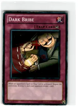 Yu-Gi-Oh! Dark Bribe Common SDGU-EN039 Heavily Played 1st Edition - Image 1