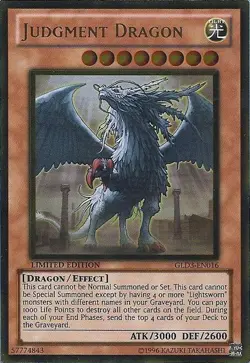 Judgment Dragon GLD3-EN016 - Gold Rare - Moderately Played Limited YuGiOh! TCG - Image 3