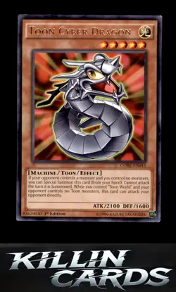 1st Edition Toon Cyber Dragon CORE-EN043 Rare Clash of Rebellions YuGiOh Card NM - Image 1