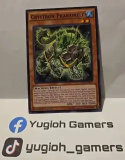 YUGIOH CRYSTRON PRASIORTLE MP17 1 ST EDITION COMMON LIGHT PLAYED - Image 1