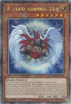 Winged Kuriboh LV6 (Quarter Century Secret Rare) BLTR-EN001 Battles of Legend: Terminal Revenge 1st Edition - Image 1