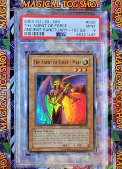 Yugioh The Agent of Force - Mars AST-009 1st Edition Super Rare PSA 9 Mint - Image 2