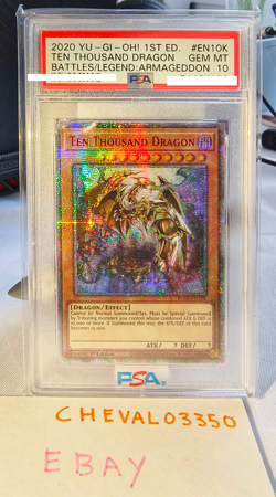 PSA 10 Yu-Gi-Oh Ten Thousand Dragon BLAR-EN10K Starlight Rare 1st Edition 2020 - Image 4