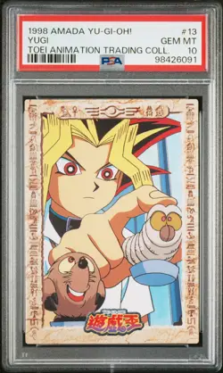1998 AMADA YU-GI-OH! TOEI ANIMATION TRADING COLLECTION #13 YAMI YUGI PSA 10 - Image 1