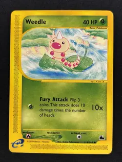 Weedle 114/144 - E-Reader Skyridge Non-Holo Pokemon Card - LP - Image 1