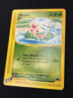 Weedle 114/144 - E-Reader Skyridge Non-Holo Pokemon Card - LP - Image 2