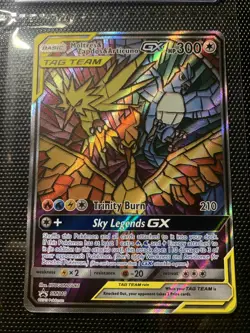 Moltres & Zapdos & Articuno GX SM210 Black Star Promo Full Art Pokemon Card NM - Image 1