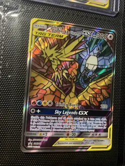 Moltres & Zapdos & Articuno GX SM210 Black Star Promo Full Art Pokemon Card NM - Image 2