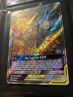 Moltres & Zapdos & Articuno GX SM210 Black Star Promo Full Art Pokemon Card NM - Image 3