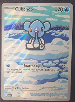 Pokemon TCG - Cubchoo - 109/086 - Illustration Rare - SV: Black Bolt NM  - Image 1