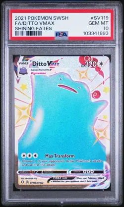 PSA 10 Ditto VMAX SV119/SV122 - 2021 Pokemon SWSH Shining Fates - Shiny Vault - Image 1