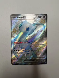 Pokemon Mew EX Paldean Fates Card 216/091 Shiny Ultra Rare Full Art SV Holo - Image 1