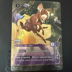 Disney Lorcana Enchanted Bambi Little Prince Reign of Jafar Card 209/204 - Image 2