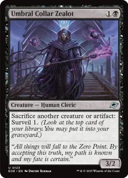 NM Foil Umbral Collar Zealot, MTG, Edge of Eternities, Magic the Gathering, 123 - Image 1