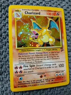 Charizard 4/130 Base Set 2 Holo WOTC 2000 Pokemon Fireball Swirl! - Image 1