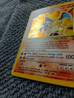 Charizard 4/130 Base Set 2 Holo WOTC 2000 Pokemon Fireball Swirl! - Image 5