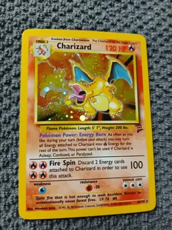 Charizard 4/130 Base Set 2 Holo WOTC 2000 Pokemon Fireball Swirl! - Image 6