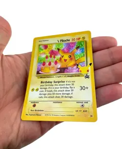 Pokemon TCG Celebrations #24 Birthday Pikachu 25th Anniversary Promo Holo Card - Image 3