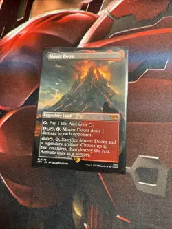 Mtg Mount Doom BORDERLESS - UB The LotR: Tales Of Middle-Earth + Bonus Foils - Image 4