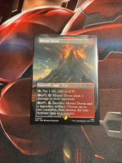 Mtg Mount Doom BORDERLESS - UB The LotR: Tales Of Middle-Earth + Bonus Foils - Image 5
