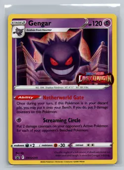 Pokemon GENGAR SWSH241 - Lost Origin - PRERELEASE HOLO PROMO (NM-) 0015 - Image 1