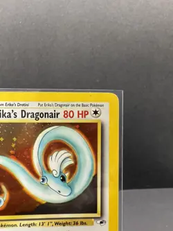 2000 Pokemon Gym Heroes Unlimited #4 Erika's Dragonair HOLO RARE MP - Image 3