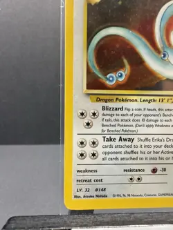2000 Pokemon Gym Heroes Unlimited #4 Erika's Dragonair HOLO RARE MP - Image 4