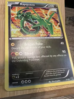 Rayquaza 11/20 HOLO RARE Pokemon BW Dragon Vault TCG Card NM 2012 - Image 11