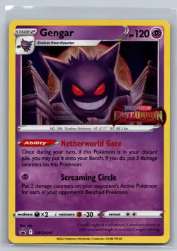 Pokemon GENGAR SWSH241 - Lost Origin - PRERELEASE HOLO PROMO (NM-) 006 - Image 1