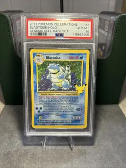 Pokémon TCG Blastoise Celebrations Card PSA 10 2/102 Graded Trading Card - Image 3