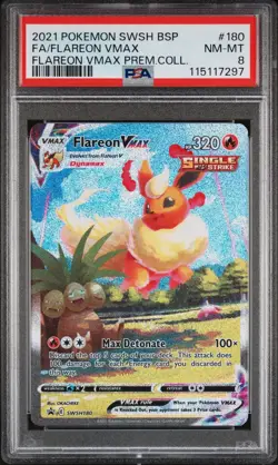 PSA 8 Flareon VMAX SWSH180 SWSH: Sword & Shield Promo Cards Holo - Image 1