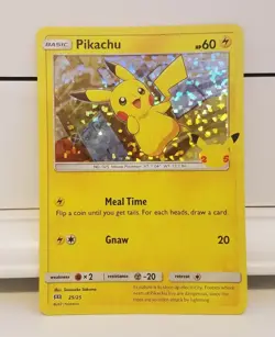 Pokemon Card * PIKACHU HOLO 25/25 * McDonalds 25th Anniversary 2021 Promo RARE - Image 1
