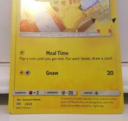 Pokemon Card * PIKACHU HOLO 25/25 * McDonalds 25th Anniversary 2021 Promo RARE - Image 2