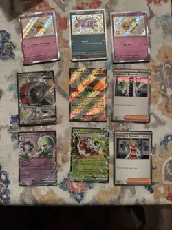Pokemon TCG Paldean Fates Rares and Promo 9 Cards - Image 1