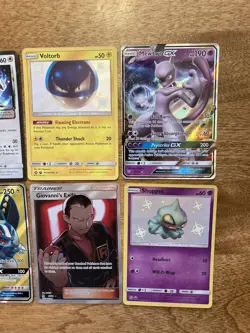 Pokemon TCG  Sun and Moon Card Lot 10 Cards Total NM GX Shiny Full Art Mewtwo - Image 2