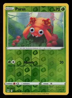 Paras SWSH11: Lost Origin #004/196 Reverse Holo Common Pokemon Card - Image 3