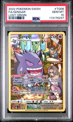 2022 Pokemon Sword & Shield Lost Origin #TG06 Fa/Gengar PSA 10 250001 - Image 1