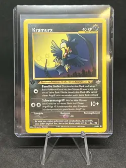 Pokémon TCG  - Murkrow 46/64 - 1st Edition - GERMAN -  Neo Revelation - Regular - Image 3