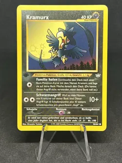 Pokémon TCG  - Murkrow 46/64 - 1st Edition - GERMAN -  Neo Revelation - Regular - Image 4