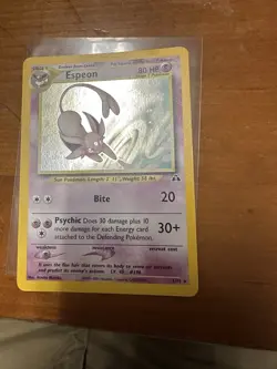 Pokémon TCG Espeon Neo Discovery 1/75 Holo Rare Vintage 2001 - Image 10