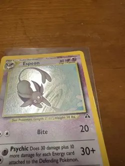 Pokémon TCG Espeon Neo Discovery 1/75 Holo Rare Vintage 2001 - Image 4