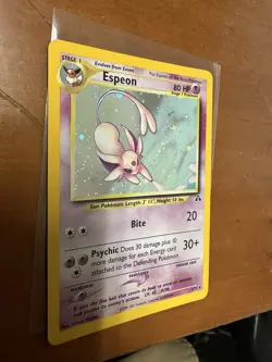 Pokémon TCG Espeon Neo Discovery 1/75 Holo Rare Vintage 2001 - Image 9