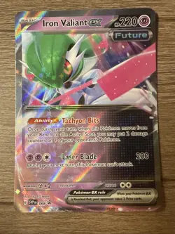 Pokémon TCG Iron Valiant ex Paradox Rift Black Star Promo - 68 - NP - Image 4